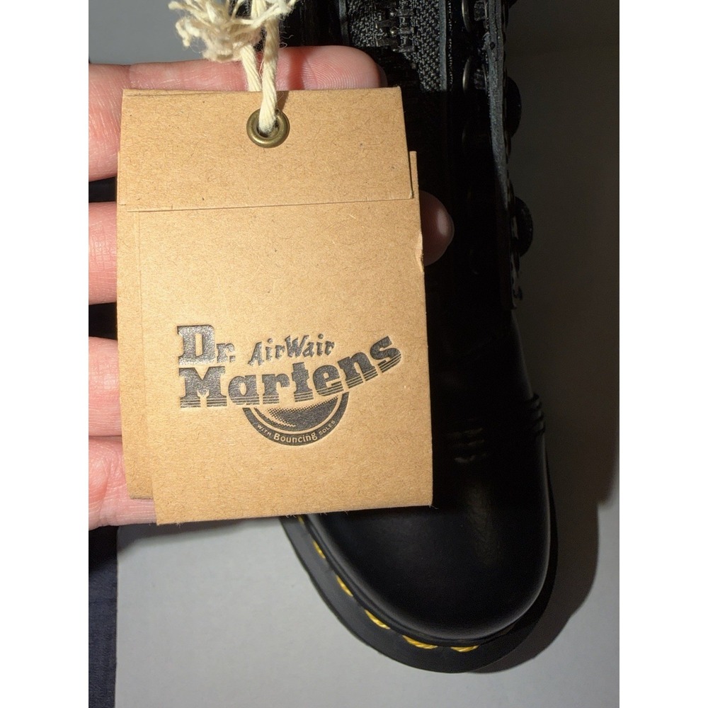 Dr Martens Vegan Sinclair 5 Eye Zipped Tongue Platform In Black Size - Picture 7 of 11